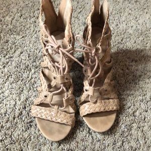 Me Rona Nude lace up heels